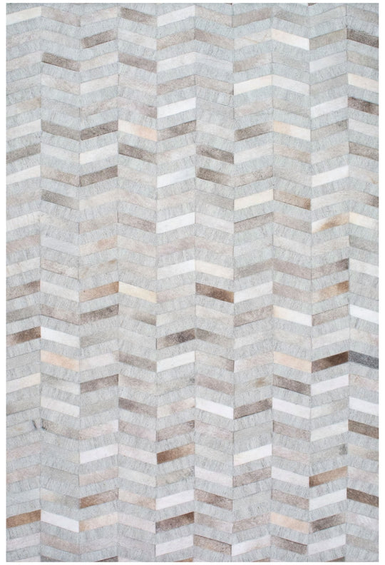 Anastasia Cowhide Patchwork Rug Chevron
