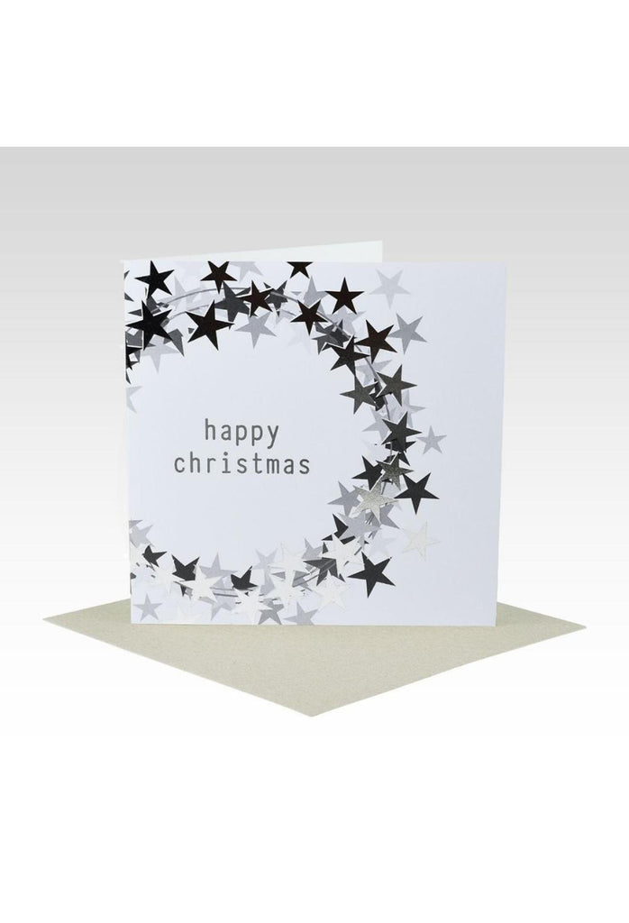 Christmas Card Silver Stars