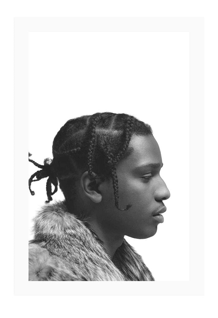 ASAP rocky framed print art A$AP black and white background famous celebrity rapper