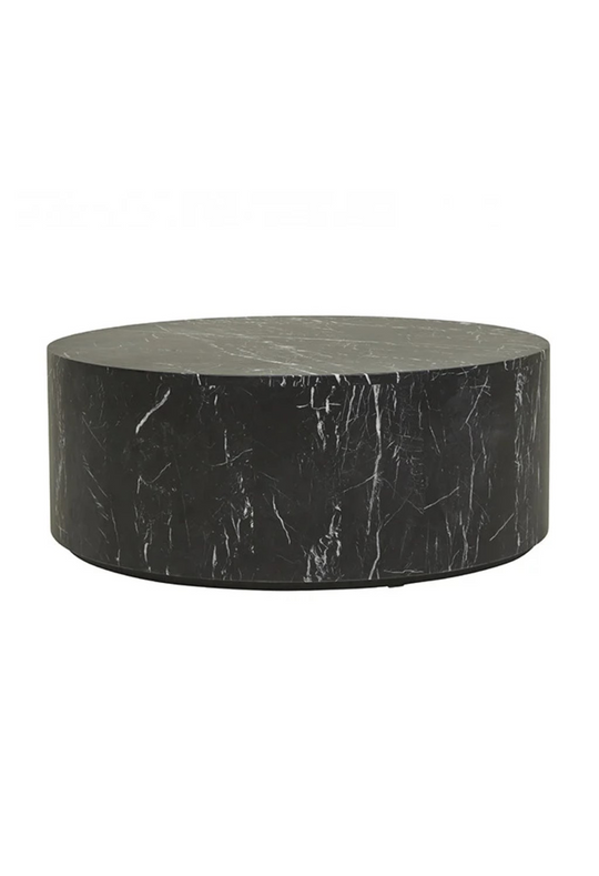 Ellie Round Block Coffee Table - Black