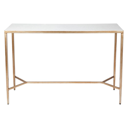 Chelia Stone Console Table - Small Antique Gold