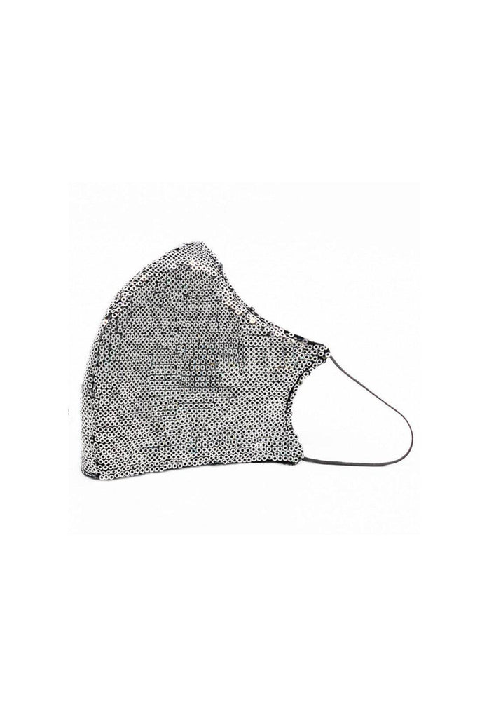 Glam Silver Sequin Mask