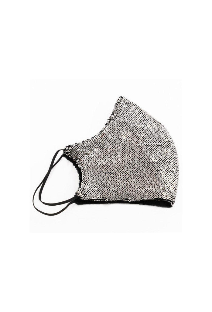 Glam Silver Sequin Mask