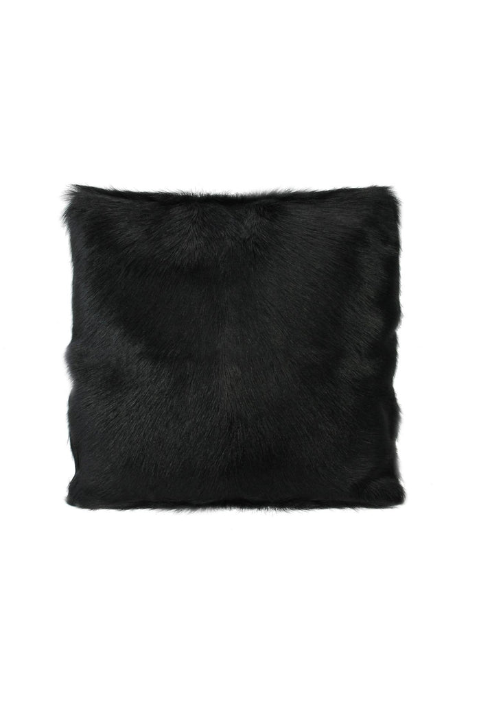 Goat Fur Cushion - Black