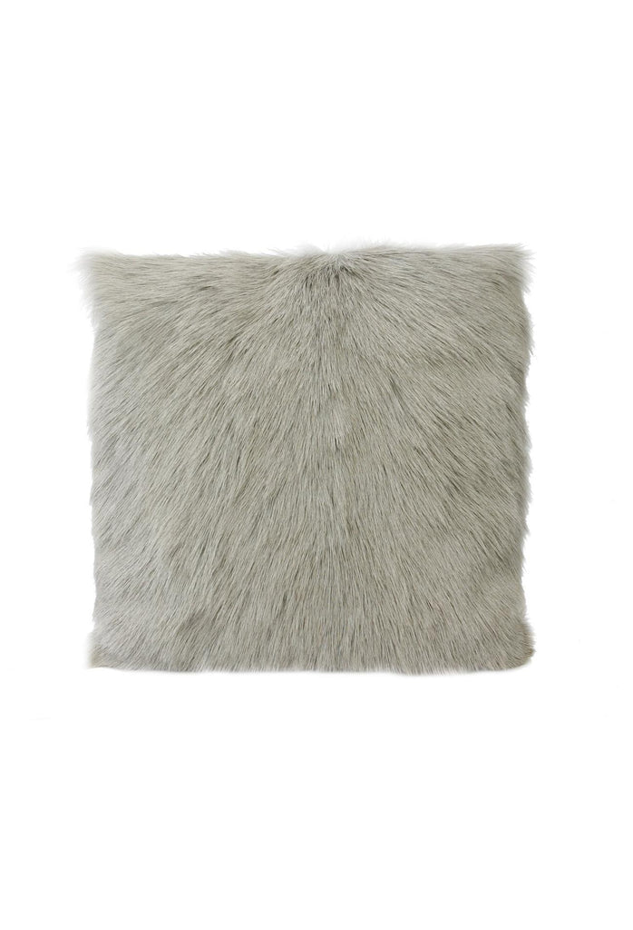 Goat Fur Cushion - Grey