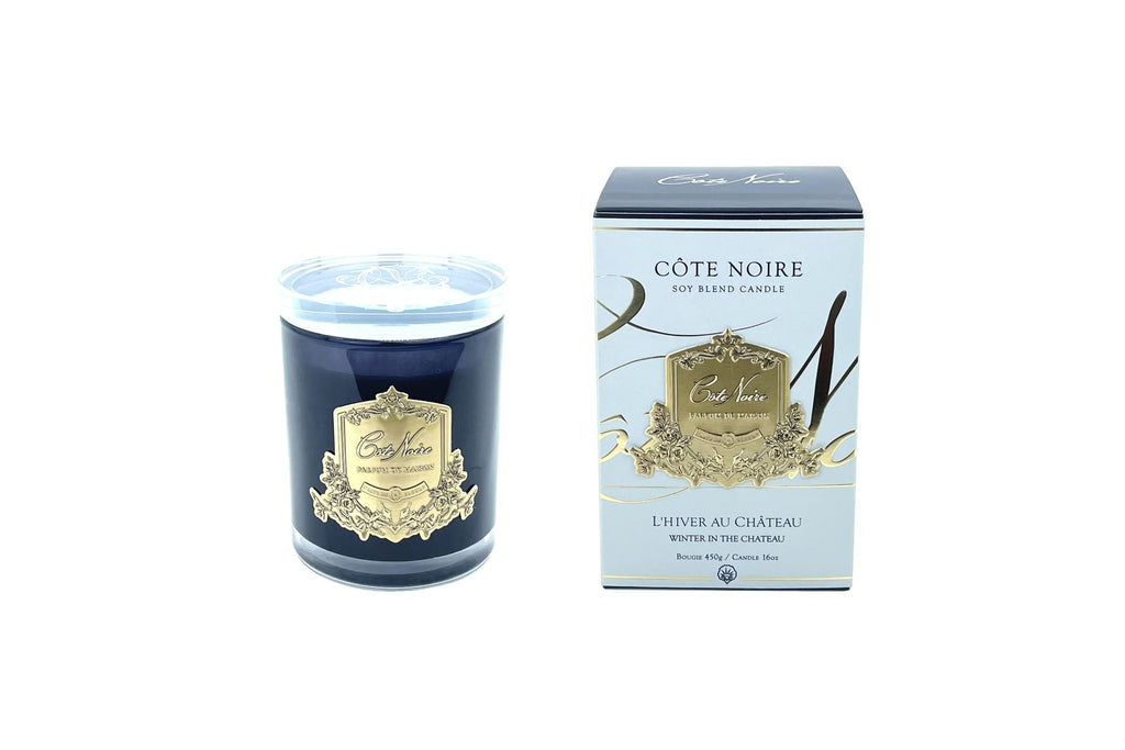 Winter In The Chateau - Cote Noire Gold Badge Candle - 450g