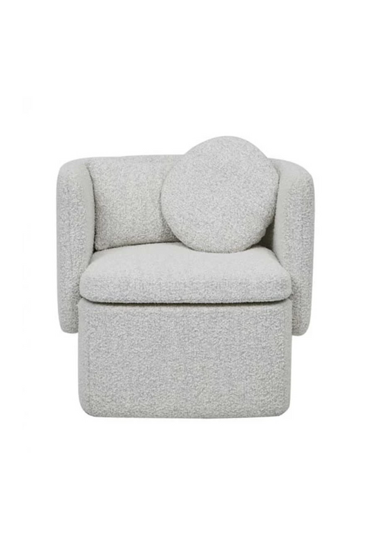 Hudson Bow Occasional Chair - Grey Speckle Boucle