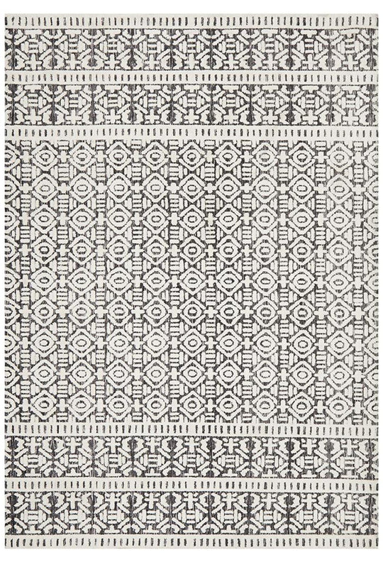 Lucinda Adonis Ivory Black Rug