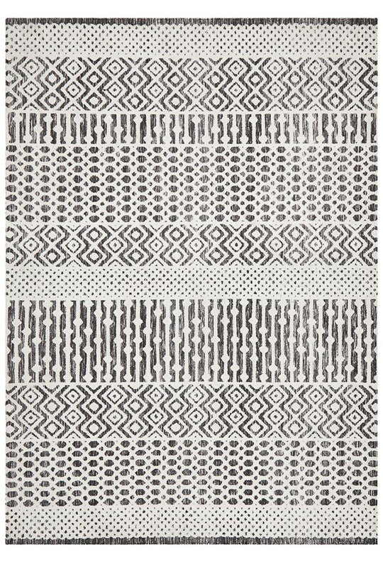 Lucinda Emma Ivory Black Rug