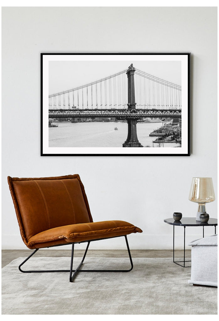 Landscape print photography black and white iconic New York City minimal urban