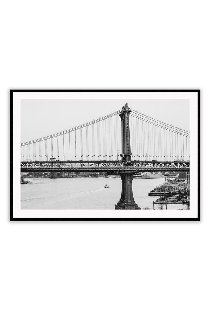 Landscape print photography black and white iconic New York City minimal urban