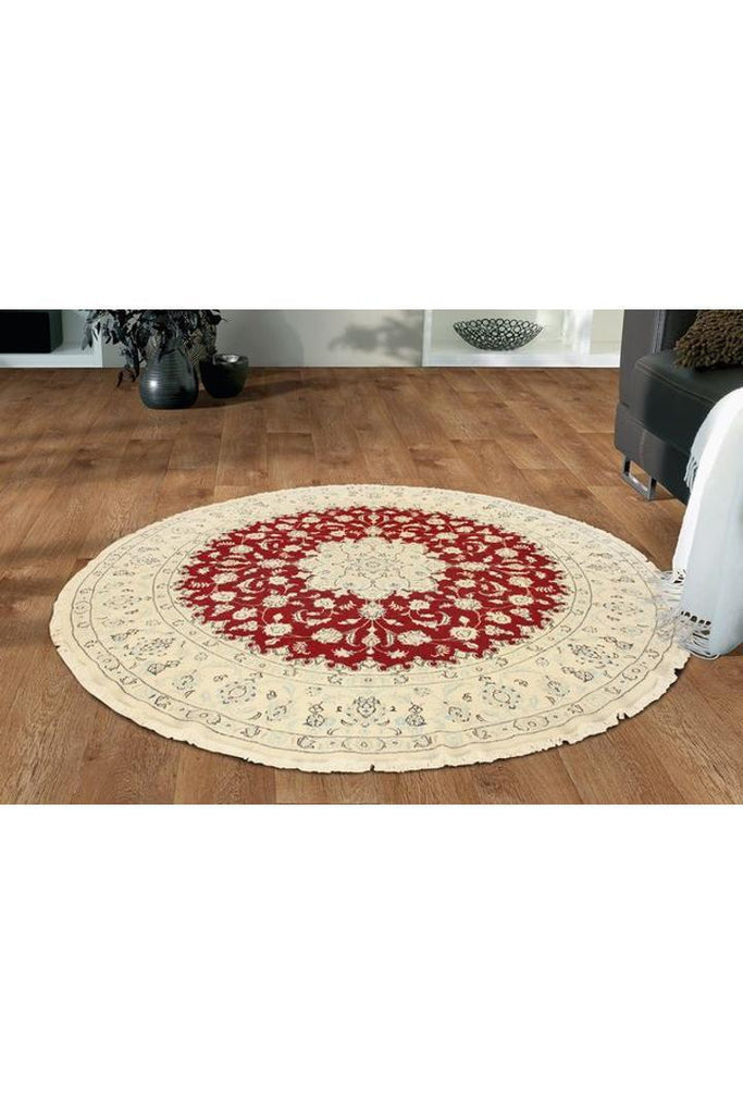 Nain Medallion Hand Knotted Wool Round Rug 295x295 cm