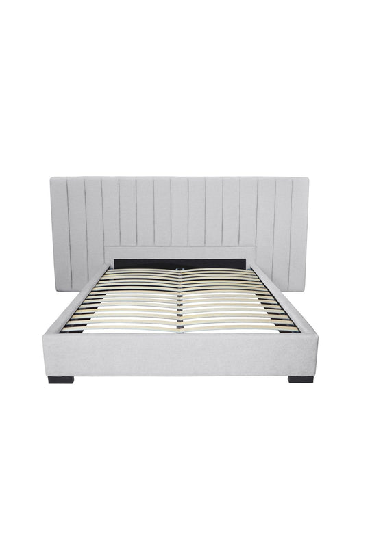 Osmar Bed - Textured Light Grey