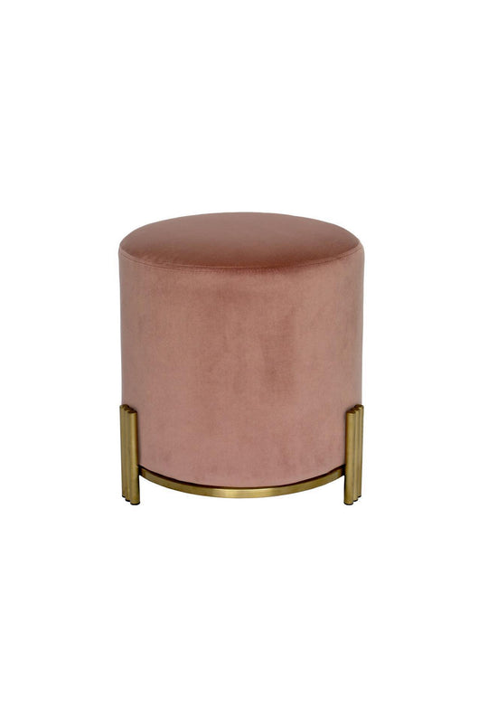 Selene Gold Base Ottoman - Pink