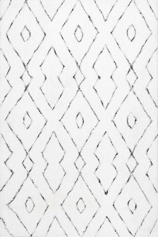 Splendor Trellis Shaggy Rug HJKZ01A-Natural