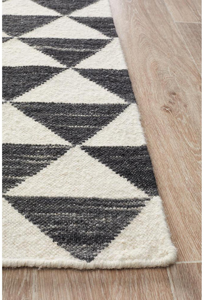 Sudi Astrid Geo Flat Weave Wool Rug