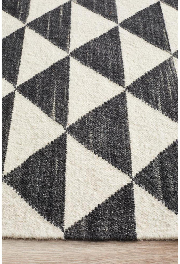 Sudi Astrid Geo Flat Weave Wool Rug