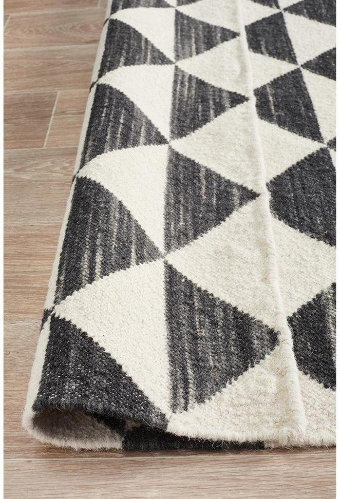 Sudi Astrid Geo Flat Weave Wool Rug