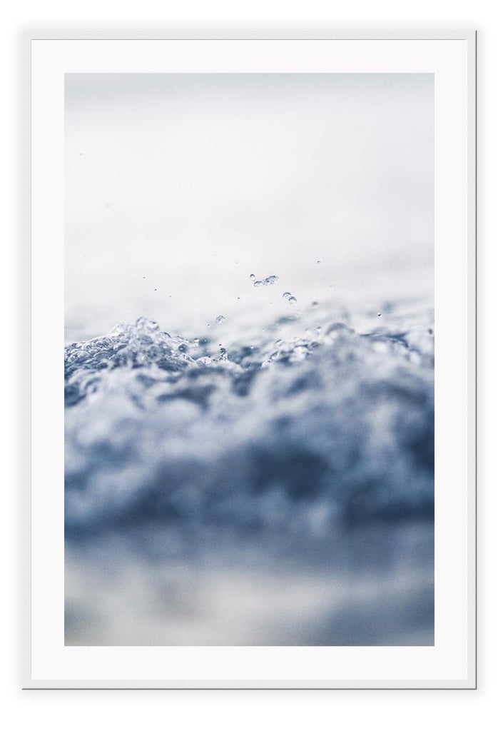waves splash blue sky framed art print 